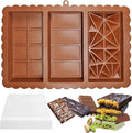 Chocolate Bar Mold - Food Grade Silicone Chocolate Molds, Non-Stick & Easy to Release Deep Mold for Dubai Pistachio Chocolates, Candy, Snacks, Desserts, Resin Art, Dishwasher Safe (1)