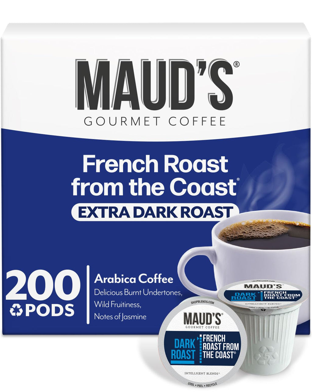 Maud's French Dark Roast Coffee Pods 200ct