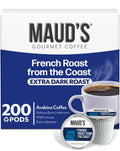 Maud's French Dark Roast Coffee Pods 200ct