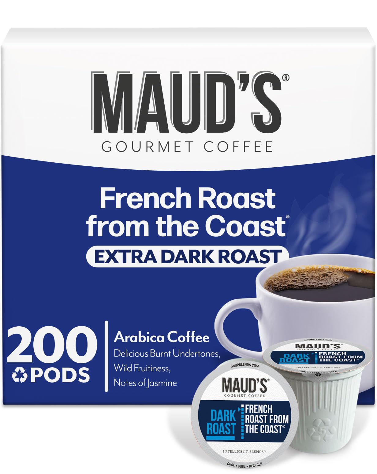Maud's French Dark Roast Coffee Pods 200ct