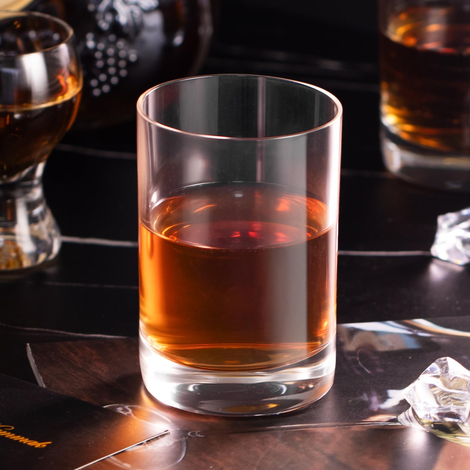 KAMMAK Shot Glasses Set of 2, Clear Espresso Shot Glass with Heavy Base