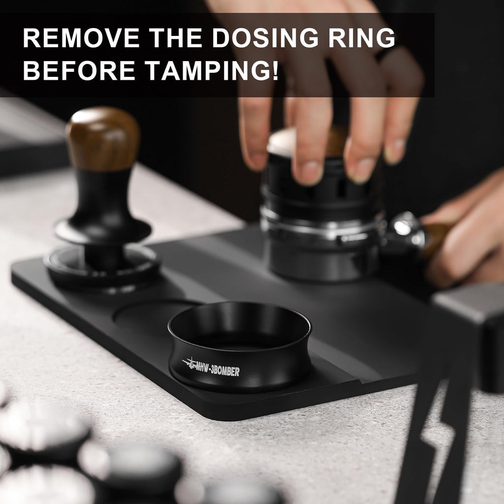 MHW-3BOMBER 51mm Espresso Dosing Funnel Compatible with 51mm Delonghi Decica Portafilter Magnetic Coffee Dosing Ring Portafilter Funnel Barista Tools DR5548B-OS