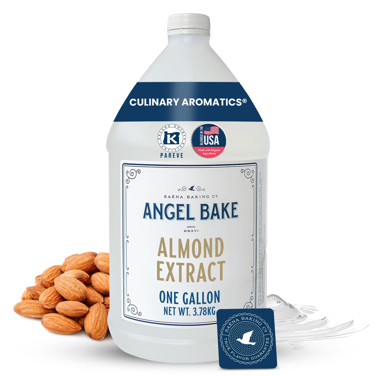 Angel Bake Peppermint Extract, 1 Gallon Bulk for Foodservice, Bakeries