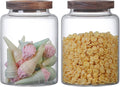 Vacuum Coffee Canister Glass Food Storage Jars With Airtight Lids Borosilicate Glass Coffee Canister Container for Coffee Beans & Grounds Tea Sugar Spices Kitchen (40oz（1200ml)-2 pack
