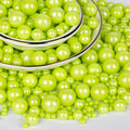 Twisweet Green Pearl Sprinkles for Cake Decorating, Edible Sugar Pearls for Baking, Mix Size, Cake Topper Cupcake Cookie Ice Cream Dessert Decorations, Easter Birthday Summer Party Supplies (130g/4.58oz)