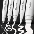 ARTISTRO Black Paint Pens - Jumbo Tips - Set of 5