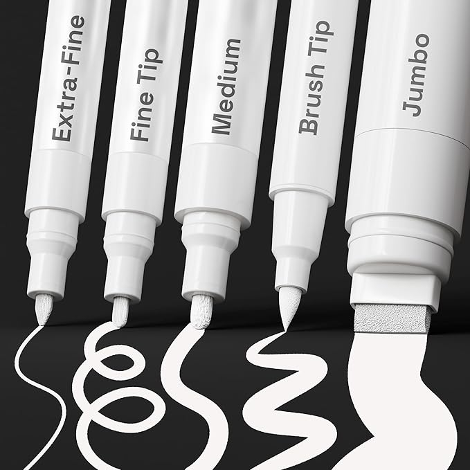 ARTISTRO Black Paint Pens - Jumbo Tips - Set of 5