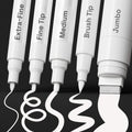 ARTISTRO Black Paint Pens - Jumbo Tips - Set of 5