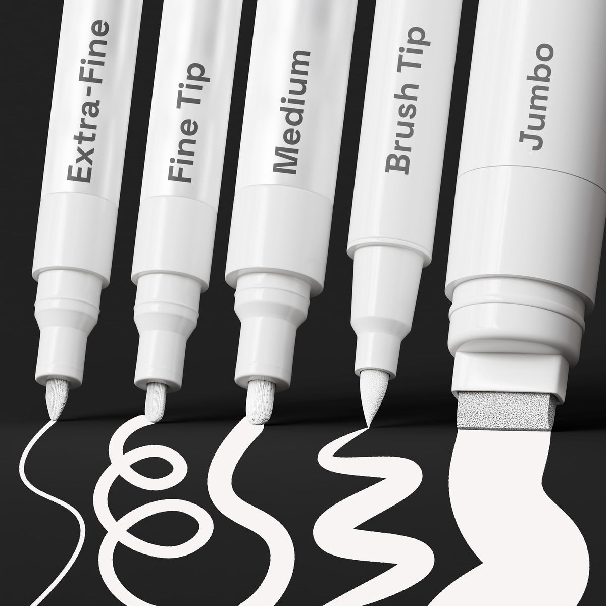 ARTISTRO Black Paint Pens - Jumbo Tips - Set of 5