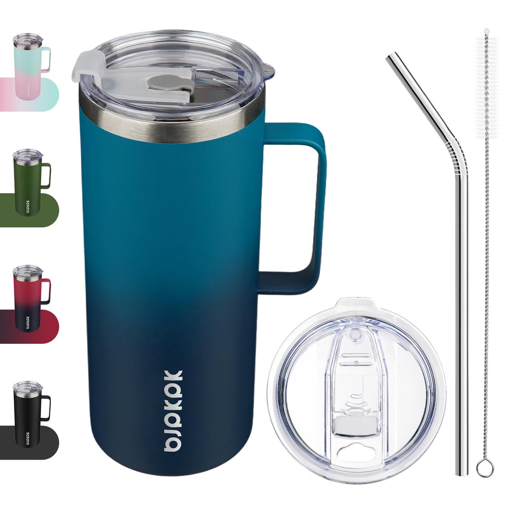 BJPKPK 32oz Insulated Coffee Mug with Handle, Stainless Steel Travel Mug