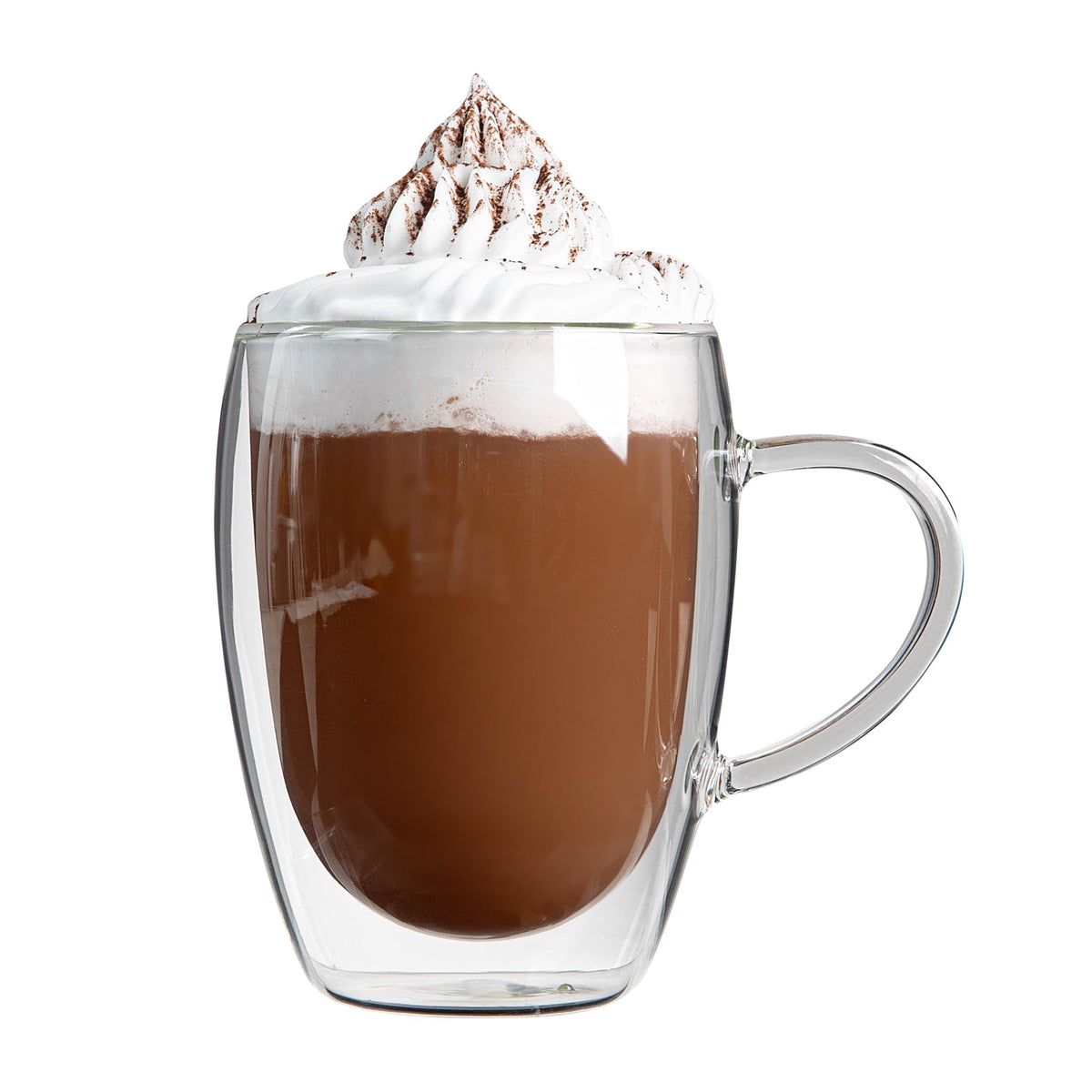 Restaurantware 12 oz Professional Glass Coffee Cup, 2 Pack