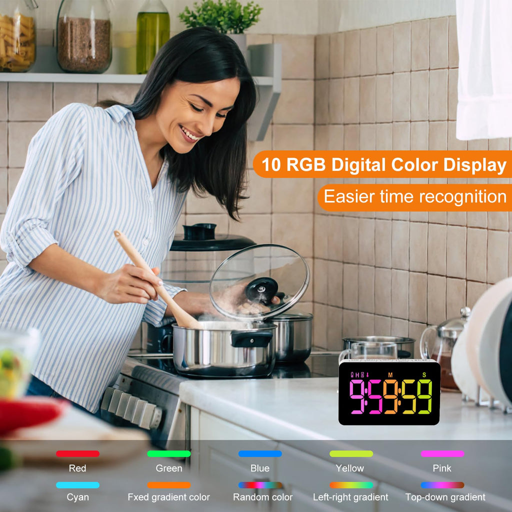 PERSUPER Kitchen Digital Timer, Count Down Up, Rechargeable, Vibration Mode