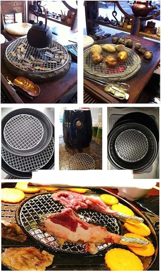 6.5" Round Cooling Rack Baking 304 Stainless Steel Versatile Steaming Grilling Fit Air Fryer,Cake Pan, Oven
