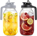 64oz 2 Pack Glass Mason Jar Pitcher with Lid 2qt Breast Milk Pitcher