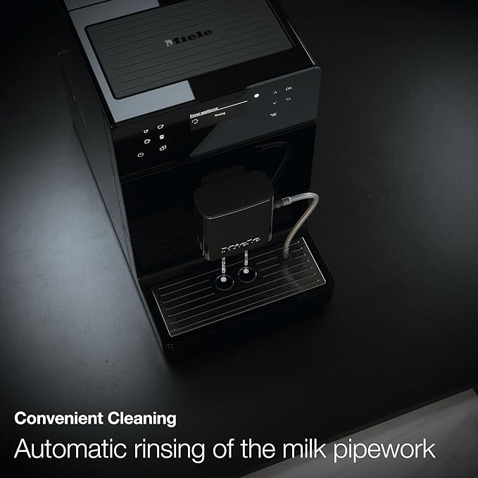 Miele CM 5300 Automatic Bean-to-Cup Coffee Maker - With OneTouch for Two, AromaticSystem, Individual Profile Settings, and Cleaning Programs, in Obsidian Black
