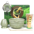 Matcha Whisk Set - Premium Complete Ceremonial Grade Matcha Set with Bamboo Whisk, Matcha Bowl with Spout, Scoop, Sifter & Holder - Authentic Japanese Tea Kit for Traditional Tea Preparation