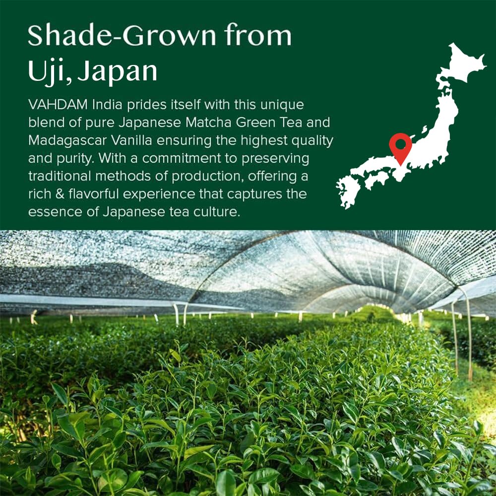 VAHDAM Matcha Green Tea Powder (3.53oz|50 Servings) Sourced from Japan