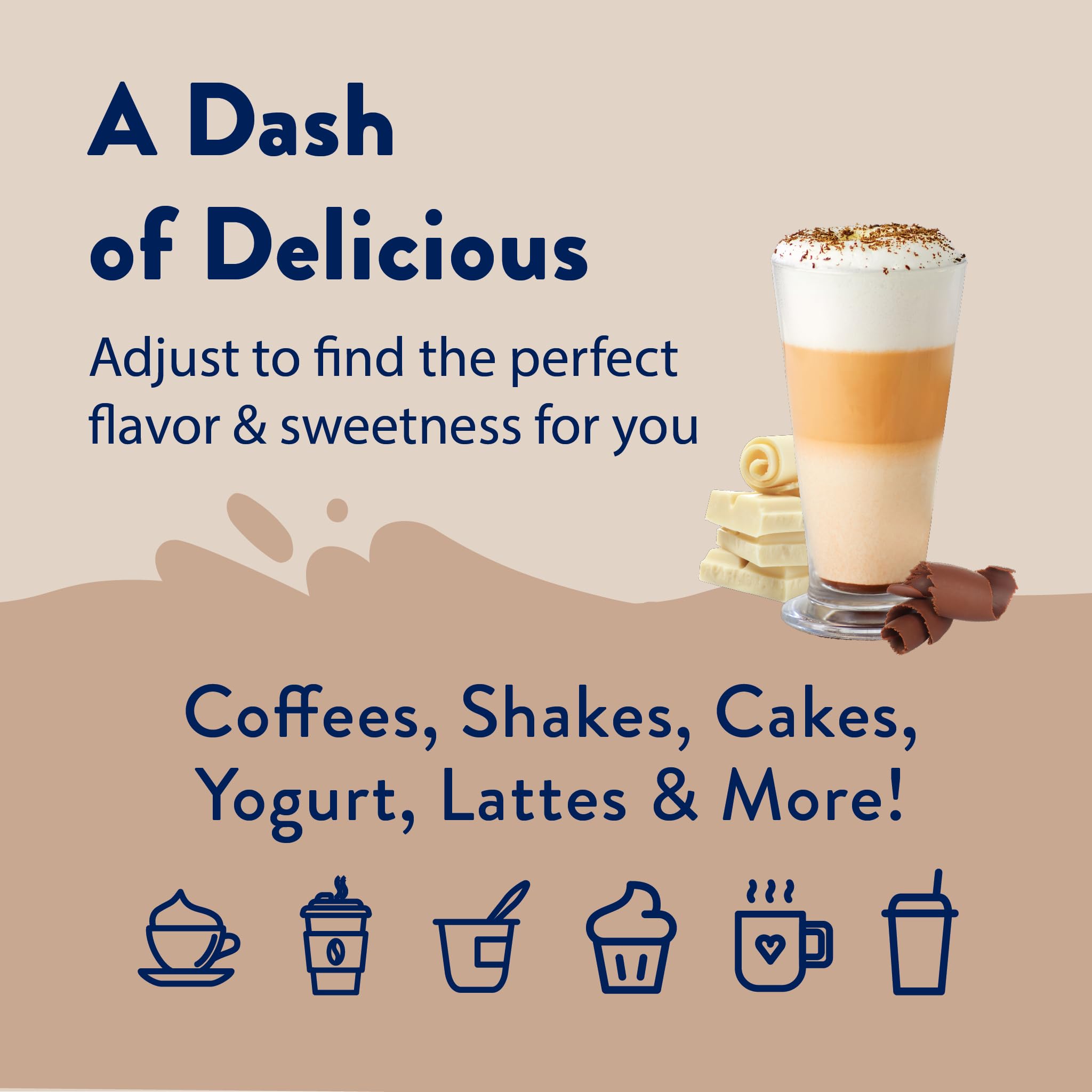 Jordan's Skinny Mixes Syrups Sugar Free Coffee Syrup, White Chocolate Mocha Flavor Mix, Zero Calorie Flavoring for Chai Latte, Protein Shake, Cocktail & More, Gluten Free, Keto Friendly, 25.4 Fl Oz, 1 Pack