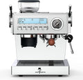 Espresso Machine with Grinder, 58mm Dual-Boiler Semi-Commercia Coffee Maker 20 Bar Professional with Milk Frother Steam Wand for Cappuccino, Barista LCD Display for Home, Stainless Steel
