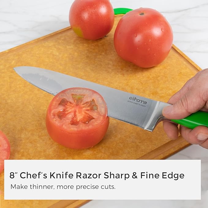 Elihome Cutting Pastry Board and 5-piece Premium Stainless Steel Kitchen Knife Set