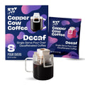 Copper Cow Coffee Premium Pour Over Coffee Decaf Single Serve Dark Roast