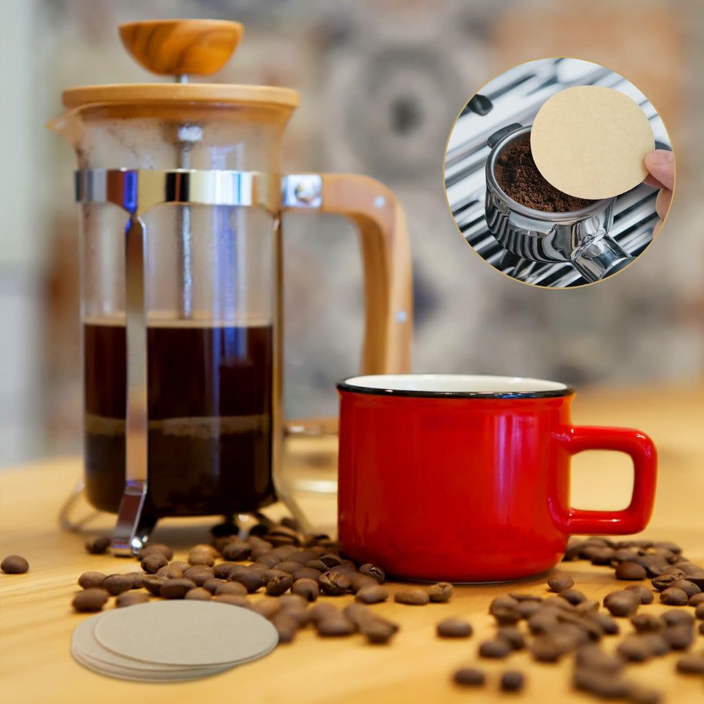 AUUTI 400 Pack Of Natural, Unbleached Disposable Coffee Filter Discs