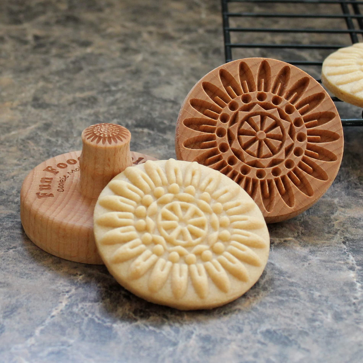 Fun Food Tools, Wood Cookie Stamp, 2.5 Inch (Chartres Cathedral CS-056)