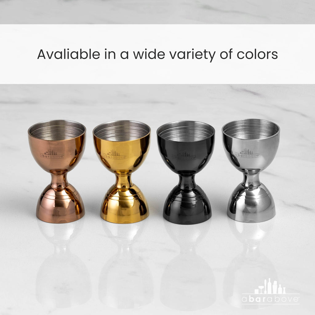 A Bar Above Bell Jigger, 10 Measurements, Stainless Steel, Black, 1 Pack