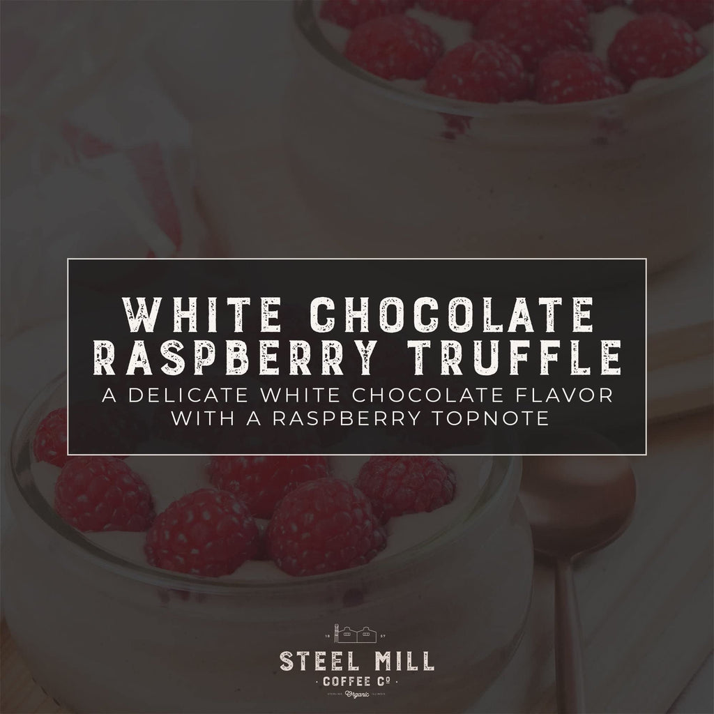 Steel Mill Coffee Co. White Chocolate Raspberry Truffle Ground, 12 oz