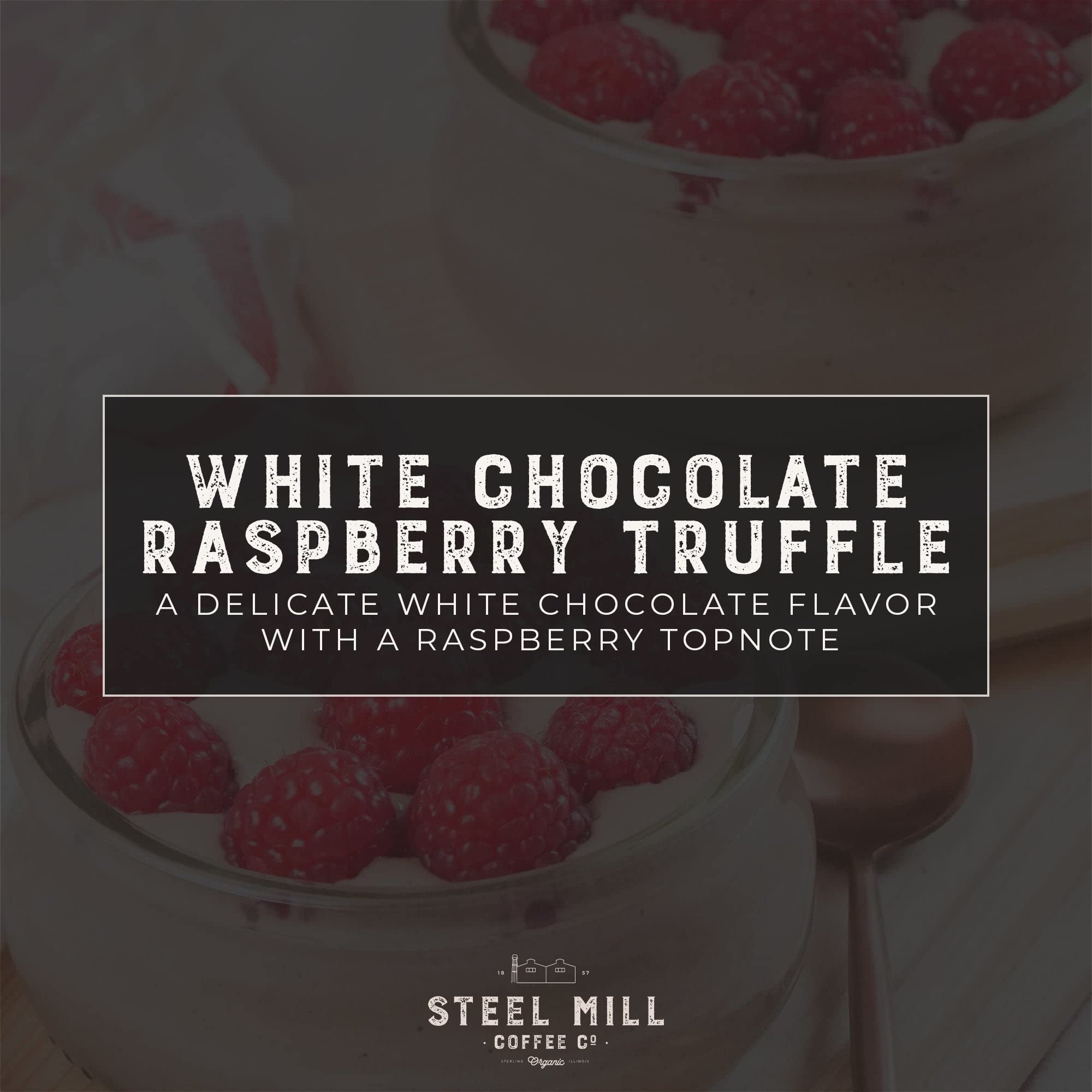 Steel Mill Coffee Co. White Chocolate Raspberry Truffle Ground, 12 oz