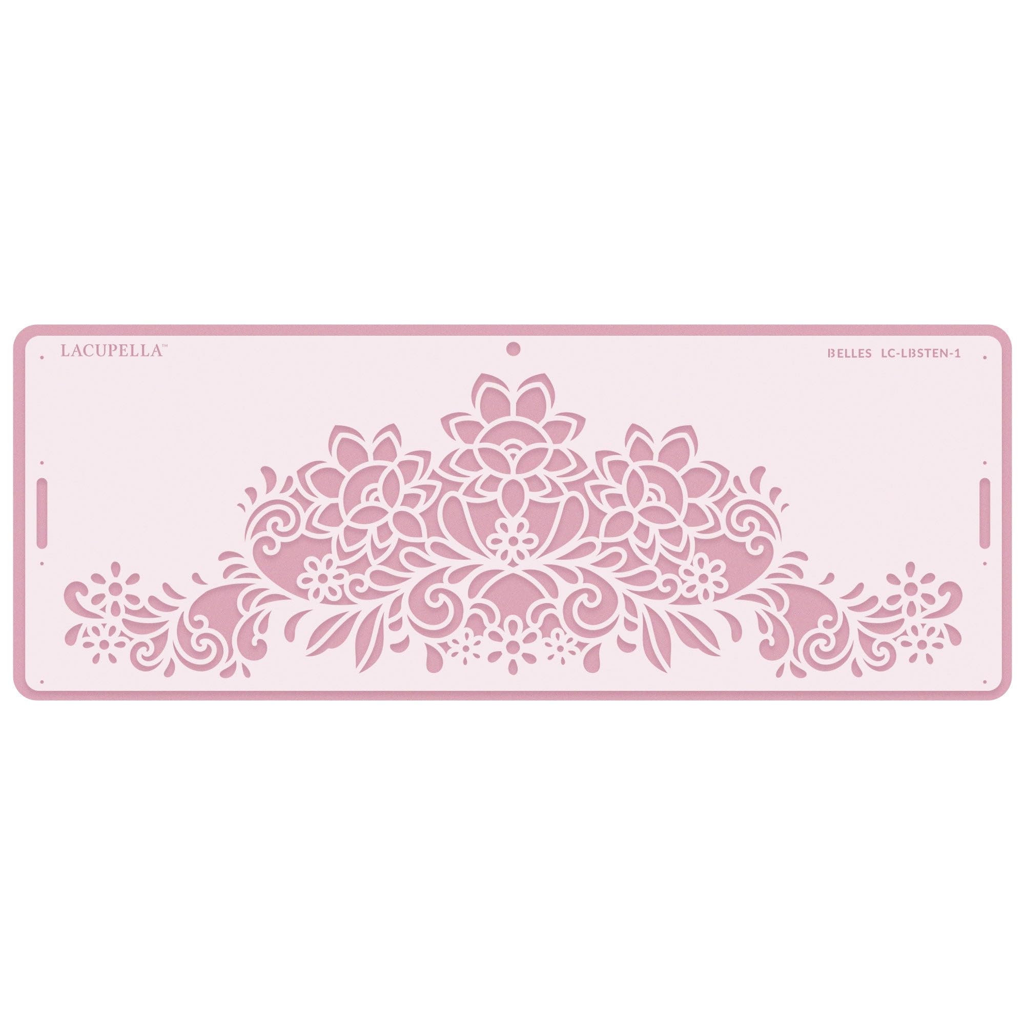 Lacupella Long Border Cake Stencil, 4" x 12.75" (Belles)