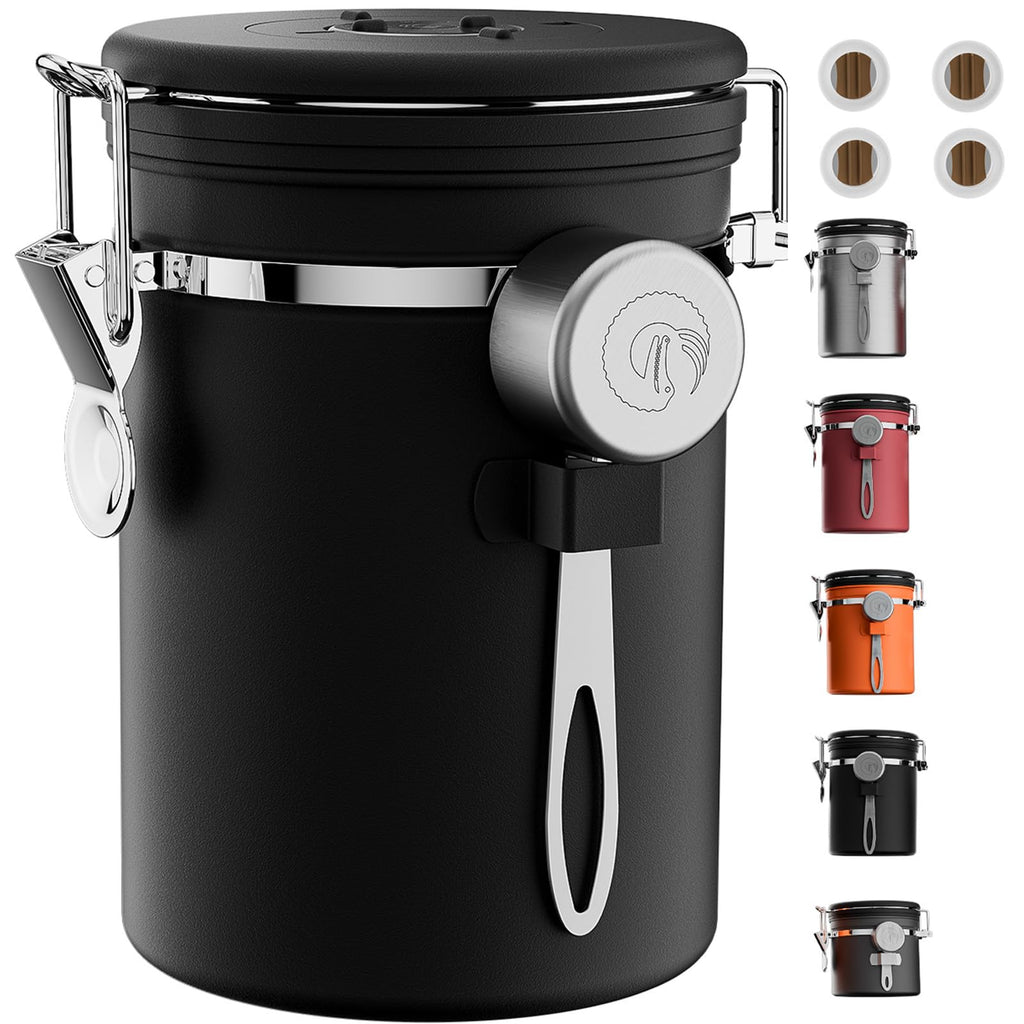 Coffee Gator Coffee Canister, 22oz Airtight Stainless Steel Container
