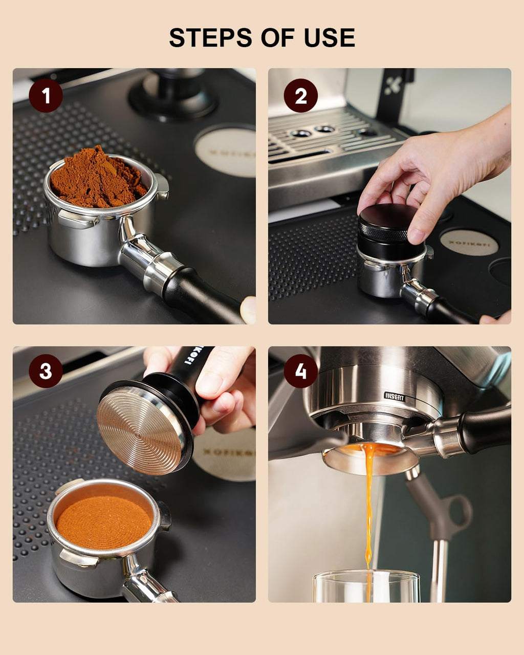 54mm Bottomless Portafilter, 3 Ears Bottomless Naked Portafilter Compatible with Breville/Sage Barista Express BES870/876/878/880/881/450/500/810/840, with Puck Screen and 18g Filter Basket