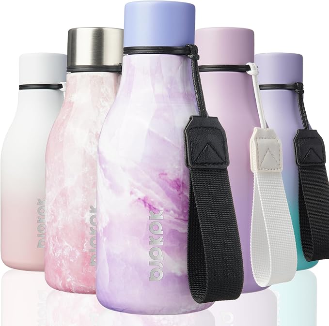 BJPKPK 18oz Insulated Water Bottle, Stainless Steel Bottle with Carry Strap
