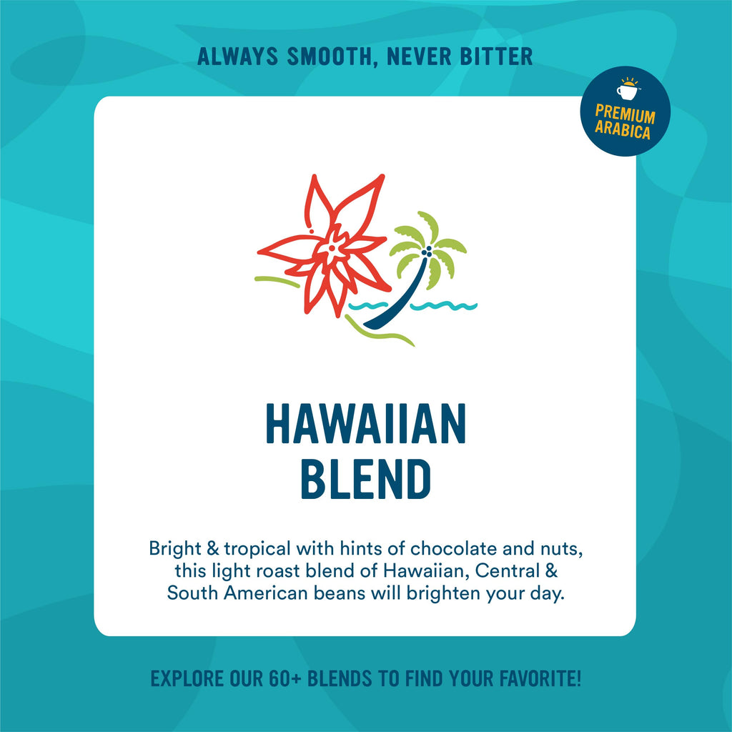 Cameron's Coffee Roasted Ground Coffee Bag, 10% Hawaiian Coffee Blend, 10 Ounce, Pack of 6 NEW