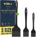Walfos 3 Size Basting Brush, 600°F High Heat Resistant Silicone Pastry Brushes for BBQ, Baking, Kitchen Cooking, Desserts- BPA Free&Dishwasher Safe