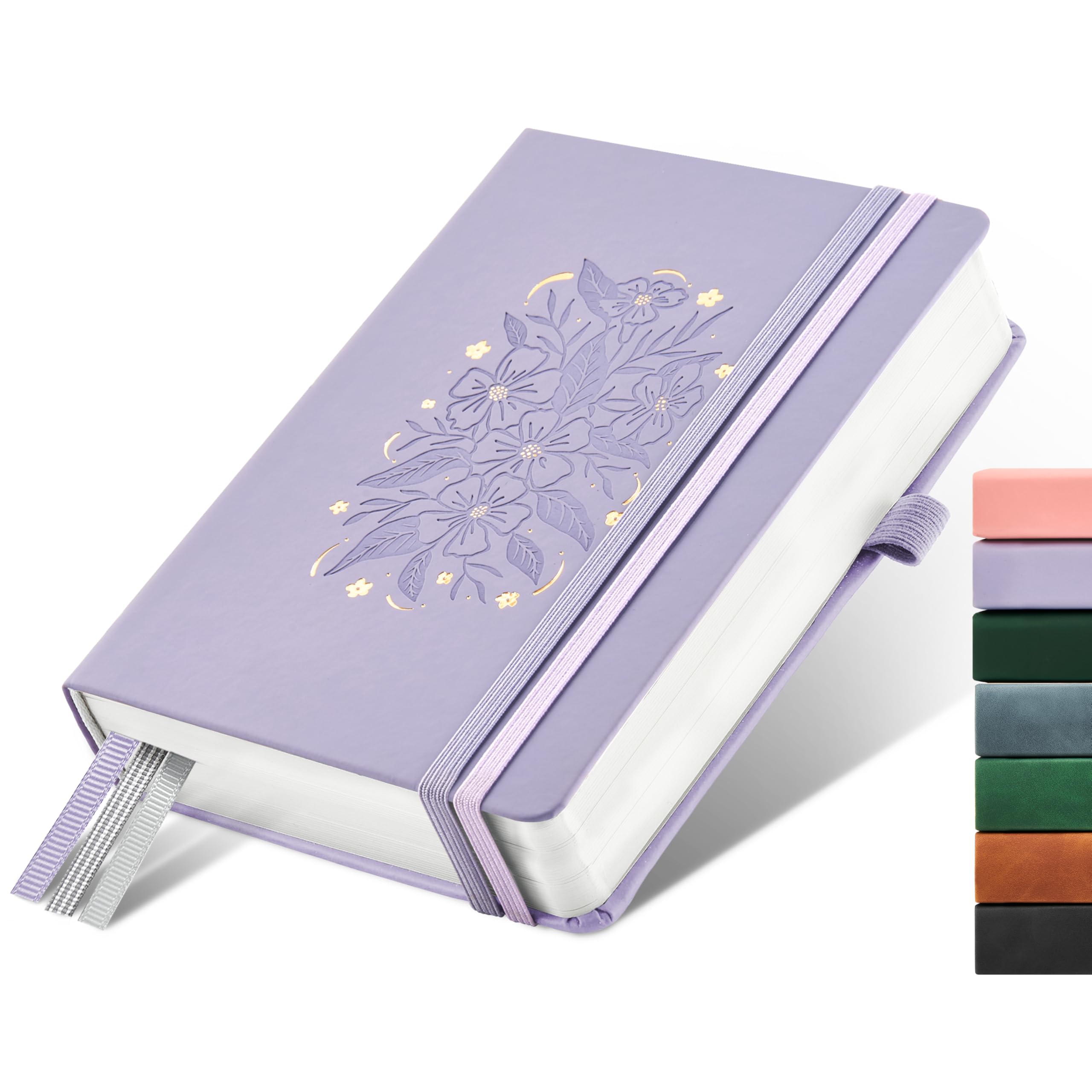 &And Per Se 365 Page Journal – A5 Hardcover Lined Notebook, One Book for the Whole Year, 100gsm Thick Paper, Numbered Pages & 3 Bookmarks, Annual Diary for Daily Writing (Lavender)