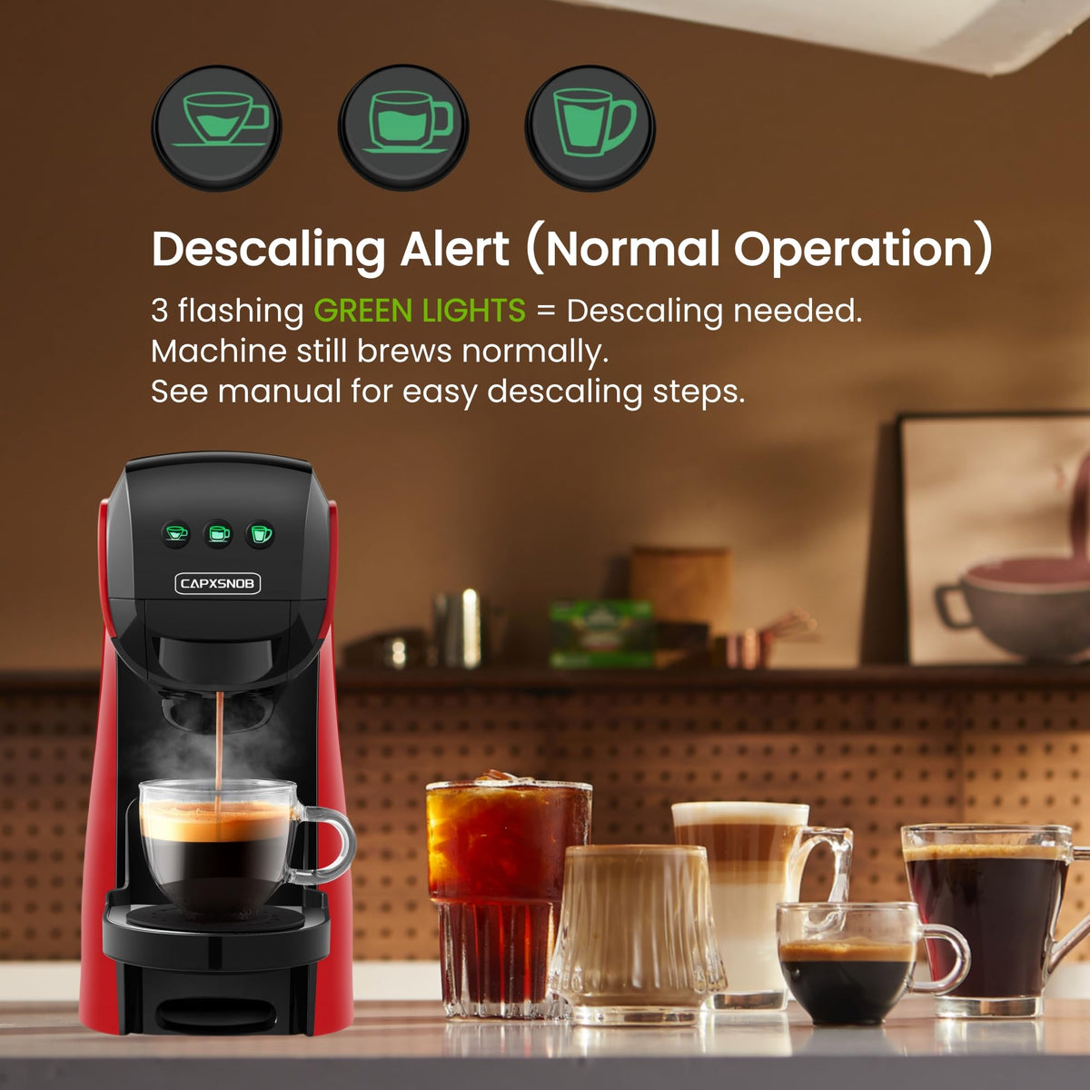 Warriors1 4-in-1 Coffee Maker & Espresso Machine for Pods & Grounds, 20Bar
