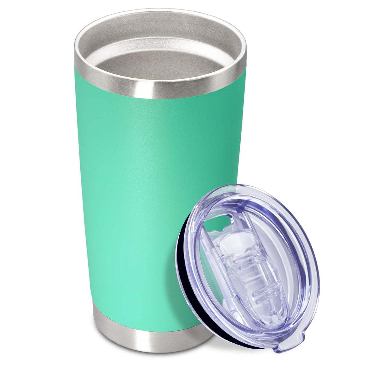 20oz Tumbler Insulated Coffee Tumblers with Lid Stainless Steel Black 8P