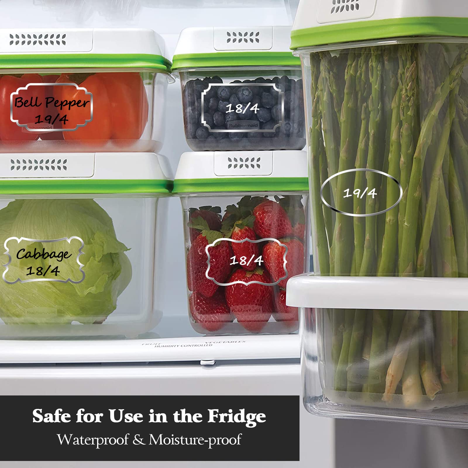 Kitchen Pantry Food Containers Clear Labels with Silver Border, 138 Waterproof Removable Write-on Sticker Labels Tags to Organize Spice Jars Condiment Flour Sugar Canisters Storage Bins,Free 2 Markers