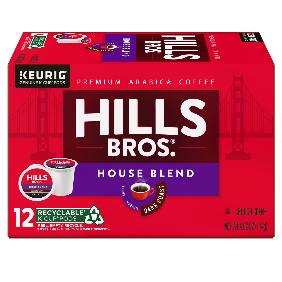 Hills Bros. Coffee Pods - Colombian, 12 Single Serve Pods