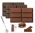 Fulietaobai Set of Chocolate Bar Mold, Chocolate Molds Silicone, Food Grade Dubai Chocolate Bar Mold, Candy Molds for Praline Candy (B)