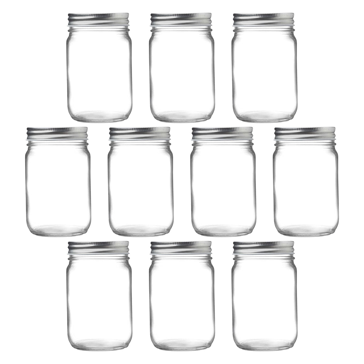DISCOUNT PROMOS Custom Decorating Mason Jars 12 oz. Set of 100, Personalized Bulk Pack - Glass Jars for Overnight Oats, Candies, Fruits, Pickles, Spices, Beverages - Purple