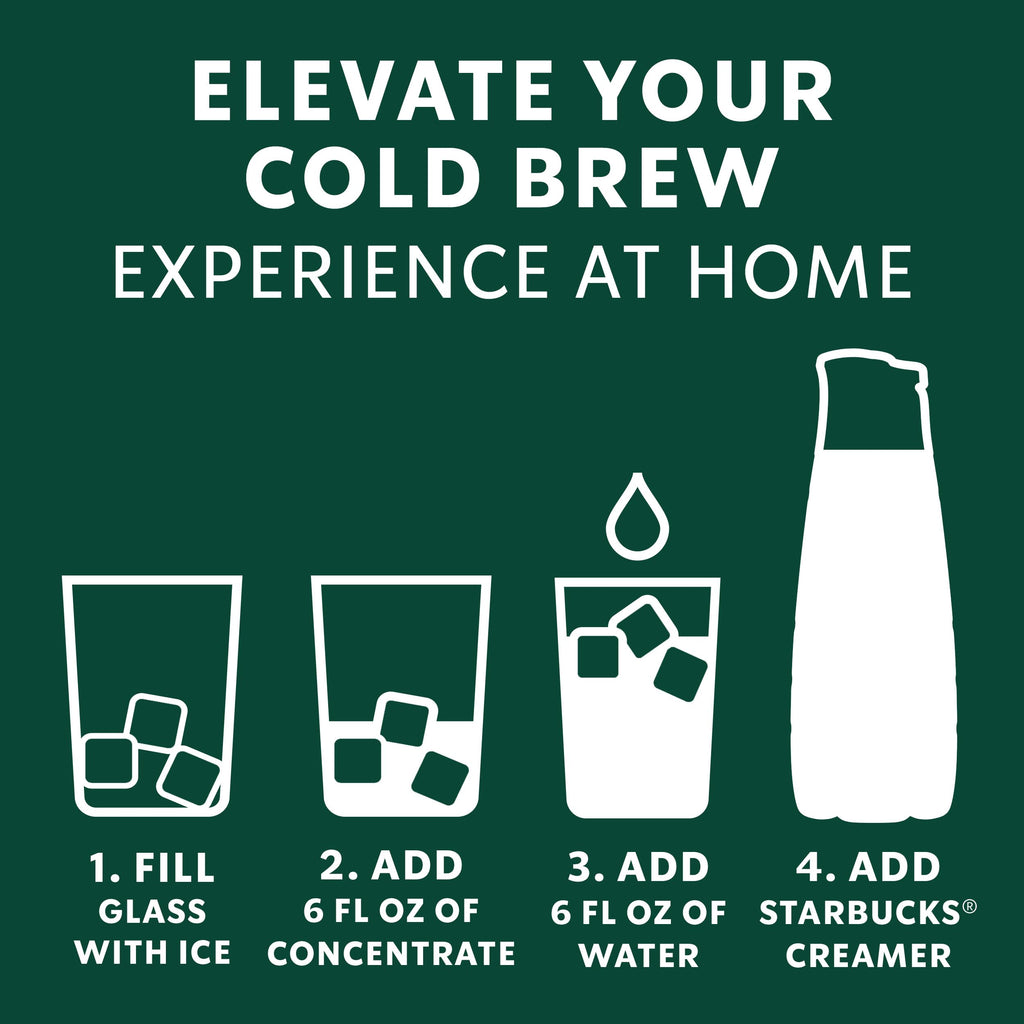 Starbucks Cold Brew Coffee Concentrate Signature Black, 32 fl oz Bottle