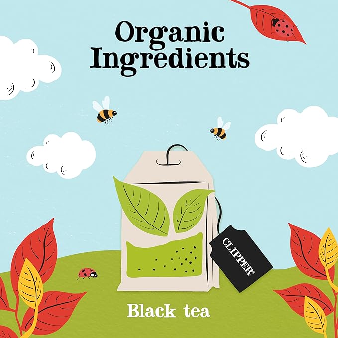Clipper Tea Organic Fairtrade English Breakfast, Big Ben - USDA Organic, Non-GMO, Fair Trade, Sustainable Caffeinated Tea, 1 Pack, 20 Unbleached Tea Bags