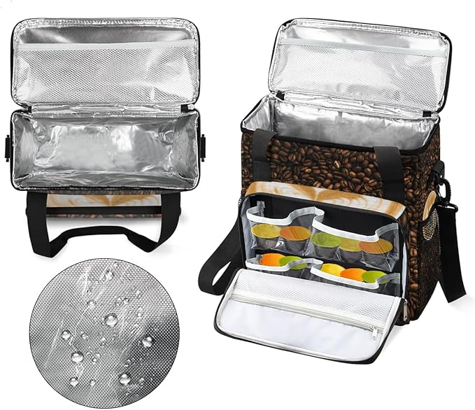 cfpolar Coffee Maker Carrying Case, Travel Storage Tote Bag Compatible with K-Mini or K-Mini Plus, Portable Single Serve Coffee Brewer Case with Pockets for K-Cup Pods