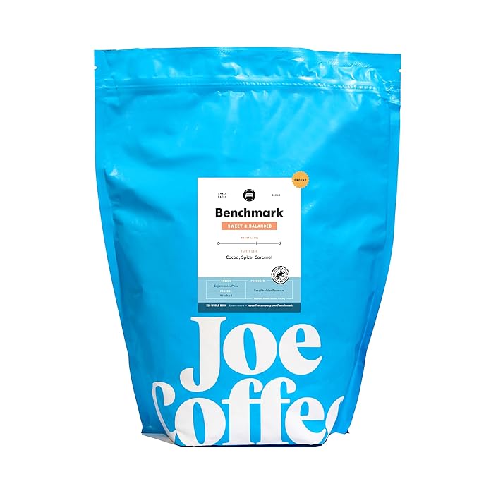 Joe Coffee Company - Benchmark Ground Specialty Coffee, Rainforest Alliance Certified, Kosher, Climate-Friendly