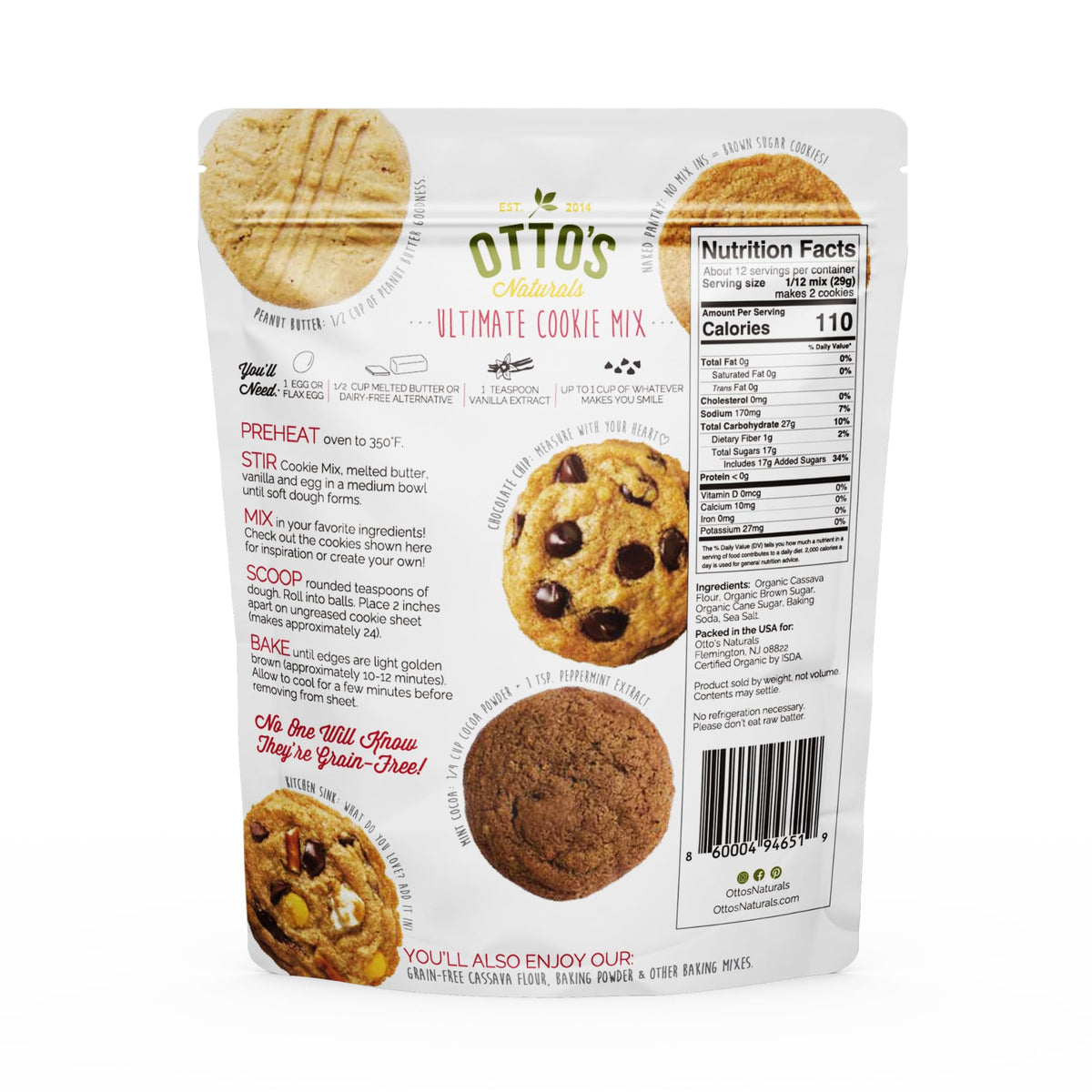 Otto's Naturals Grain-Free Ultimate Cookie Mix, 12.2 Oz.