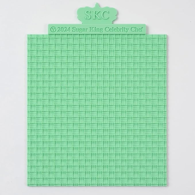 KALAIEN Sweater Texture Fondant Impression Mats Knit Fondant Embosser Texture Mats for Clay Cake Decorating Fondant Molds 1Pcs(Style 2)