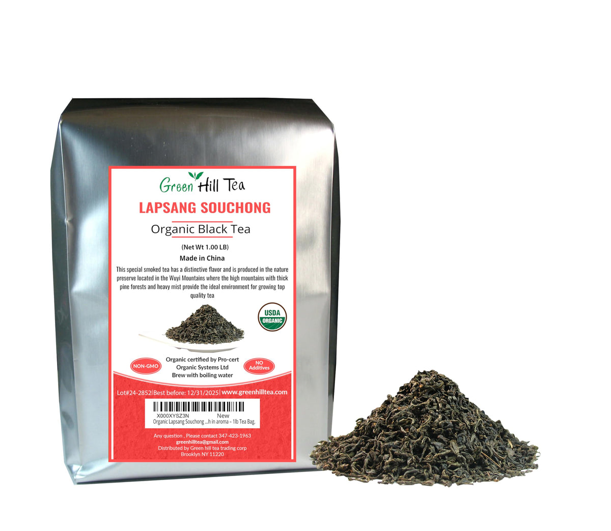 GreenhillTea Aged puerh tea Yunnan Pu-erh – Fermented Loose Leaf Tea, Smooth & Earthy Flavor, Pu-erh tea is an excellent, nutrient-rich choice for brewing kombucha, NO GMO, NO Additives, 100% natural 4 oz